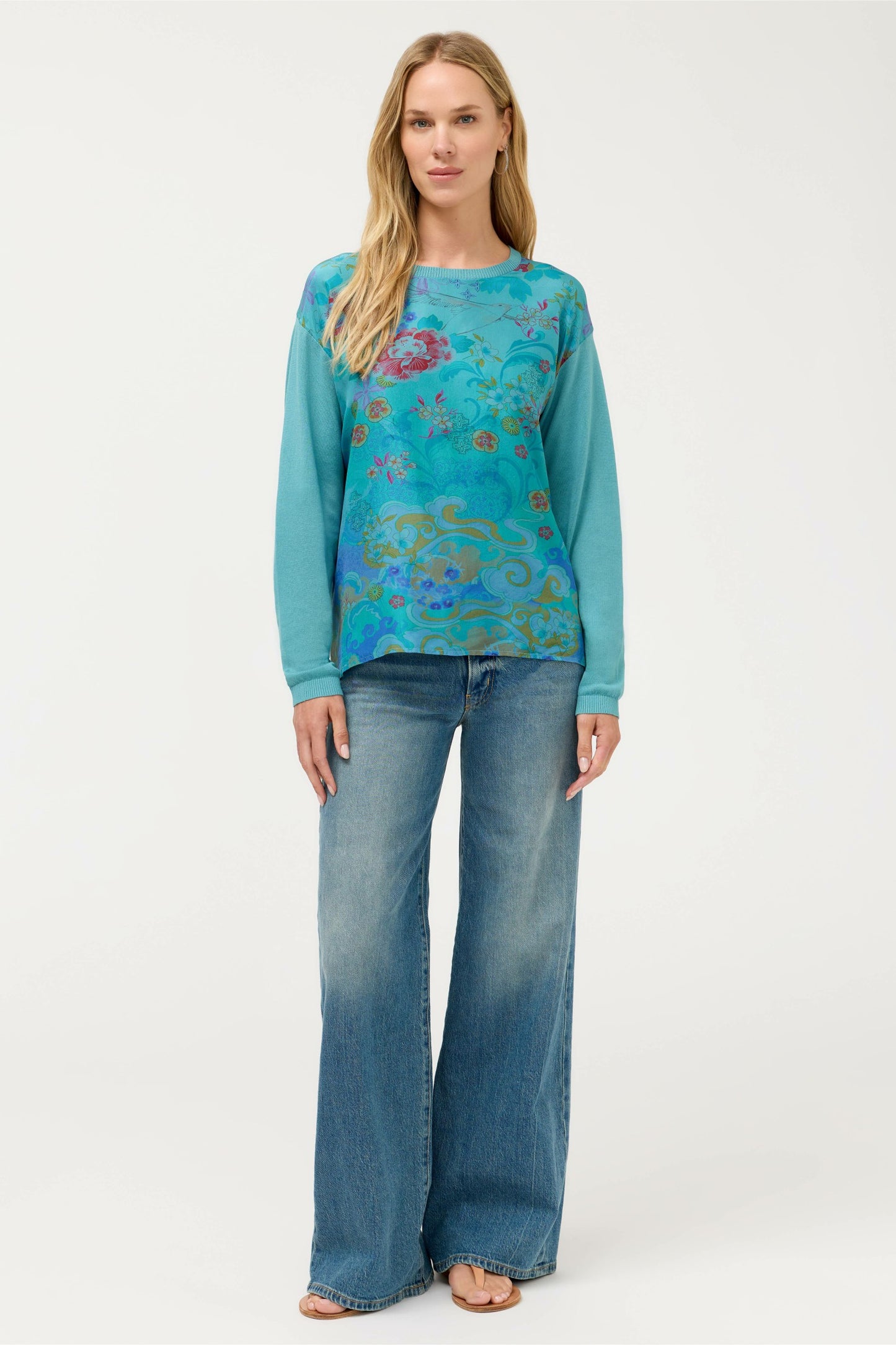 Johnny Was THE PRINTED DROP SHOULDER PULLOVER