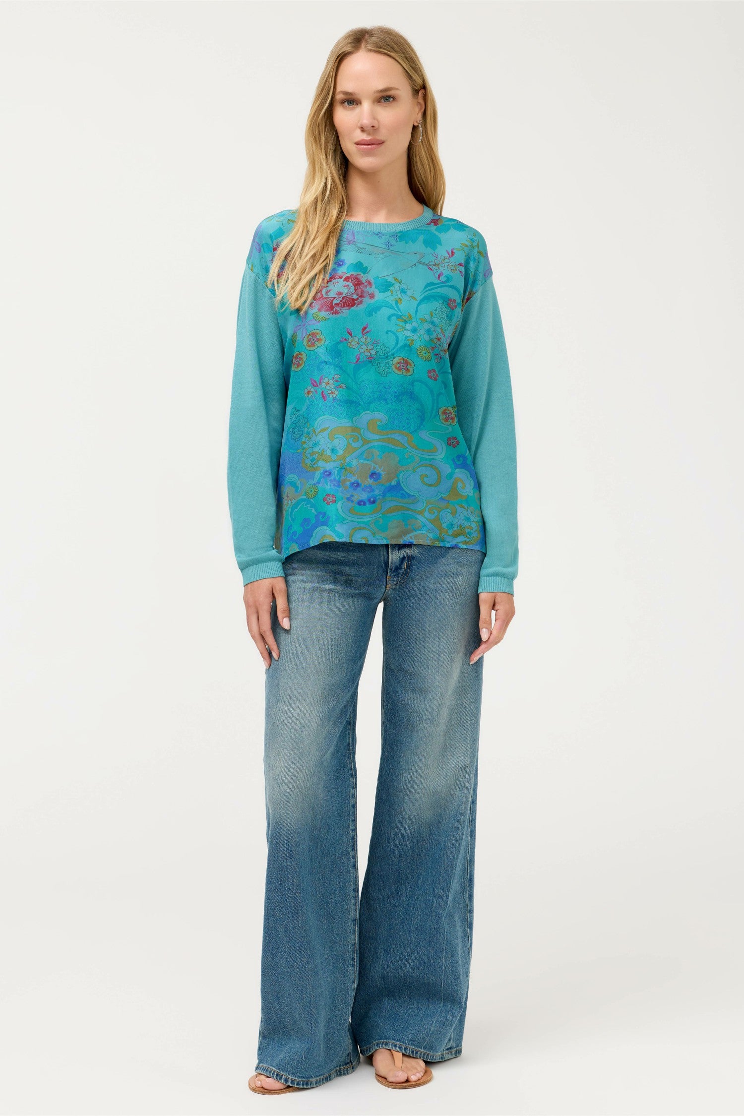 Johnny Was THE PRINTED DROP SHOULDER PULLOVER