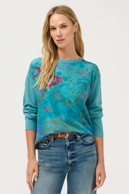 Johnny Was THE PRINTED DROP SHOULDER PULLOVER