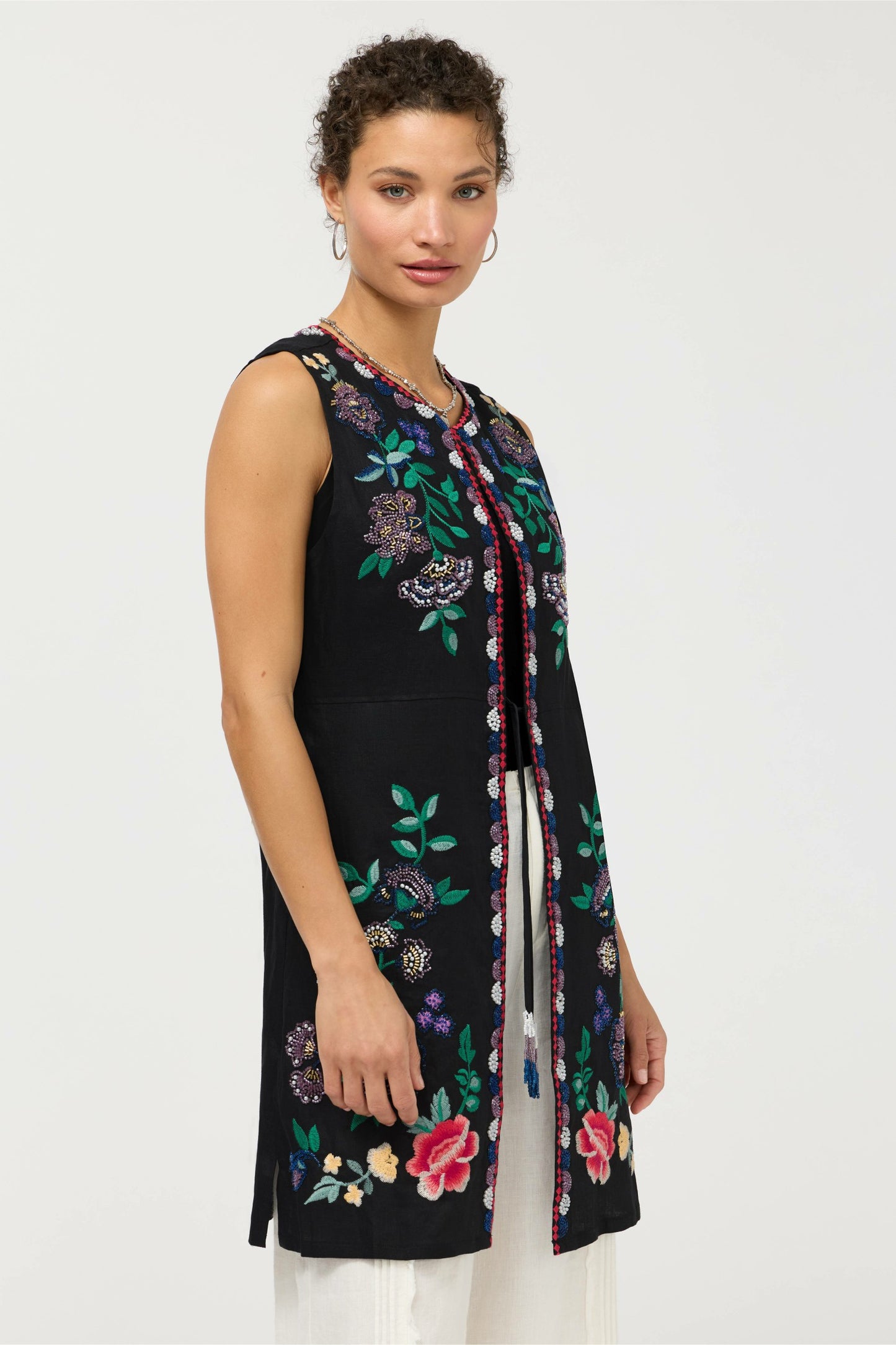Johnny Was SLOANE LINEN VEST