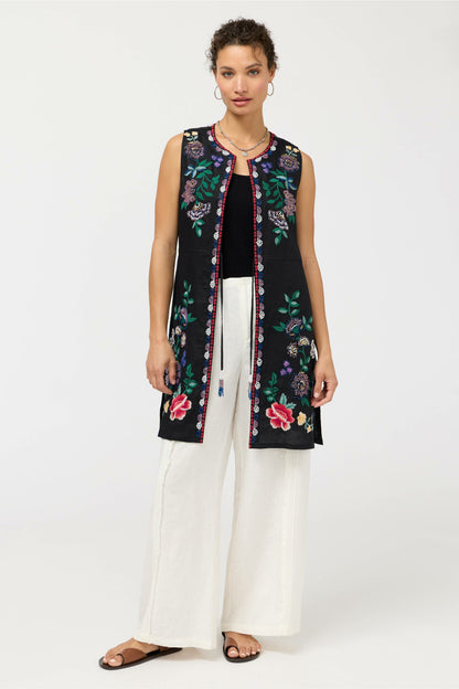 Johnny Was SLOANE LINEN VEST