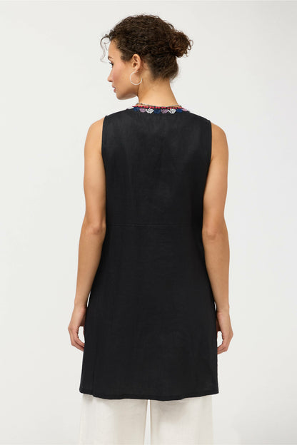 Johnny Was SLOANE LINEN VEST