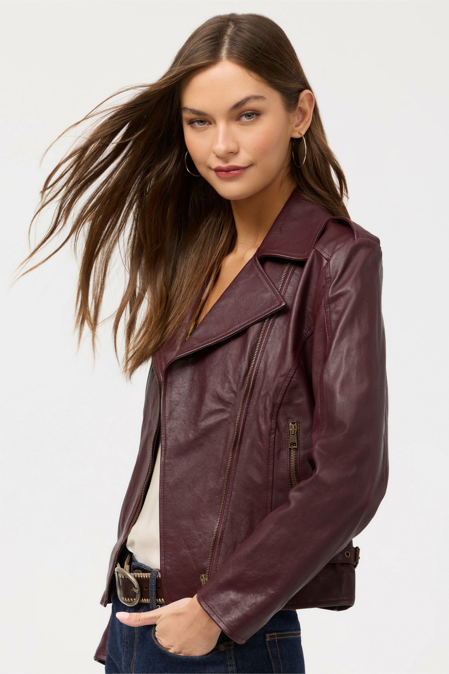Johnny Was ITALIAN LEATHER MOTO JACKET
