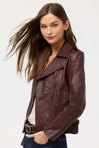Johnny Was ITALIAN LEATHER MOTO JACKET