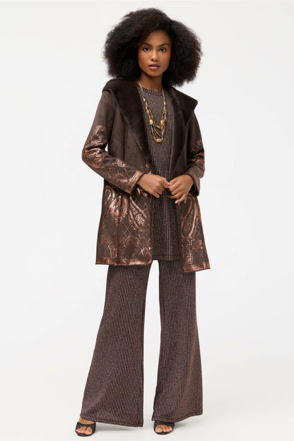Johnny Was LASEI FAUX SUEDE FUR COAT