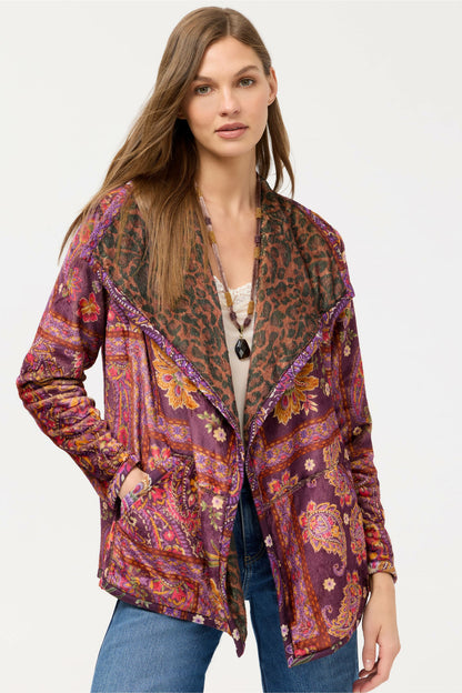 Johnny Was JOAN WRAP BINDED SHERPA JACKET