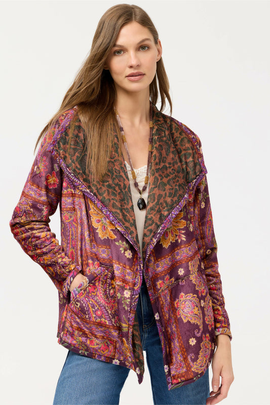 Johnny Was JOAN WRAP BINDED SHERPA JACKET