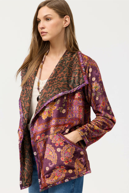Johnny Was JOAN WRAP BINDED SHERPA JACKET