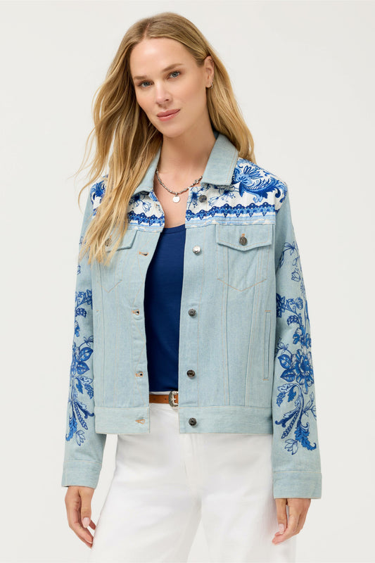 Johnny Was BANDANA DENIM JACKET