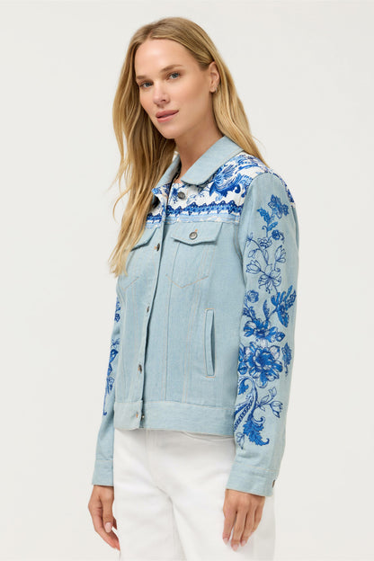 Johnny Was BANDANA DENIM JACKET