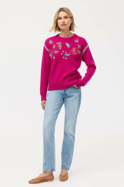 Johnny Was THE CREW NECK WHIPSTITCH PULLOVER