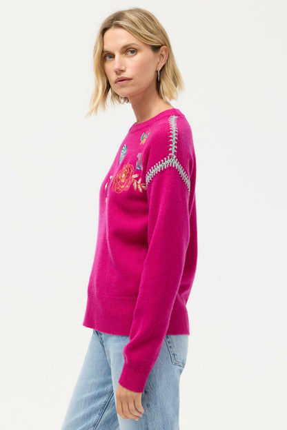 Johnny Was THE CREW NECK WHIPSTITCH PULLOVER