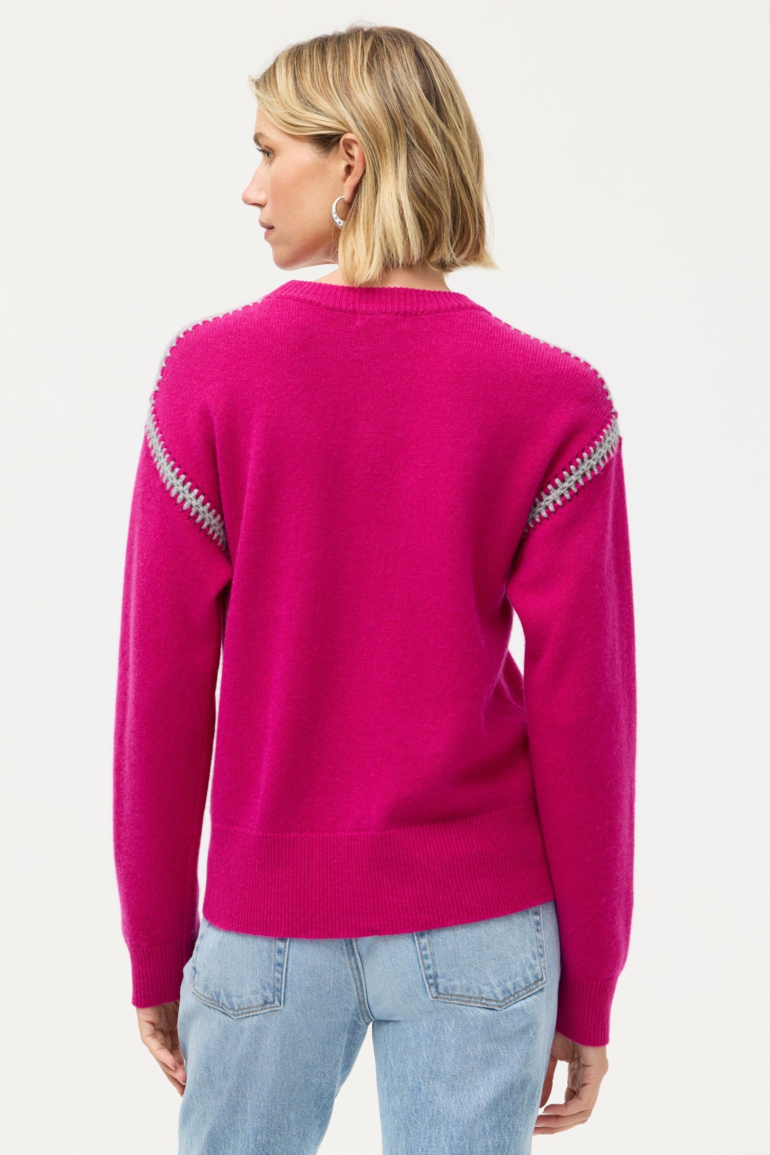 Johnny Was THE CREW NECK WHIPSTITCH PULLOVER