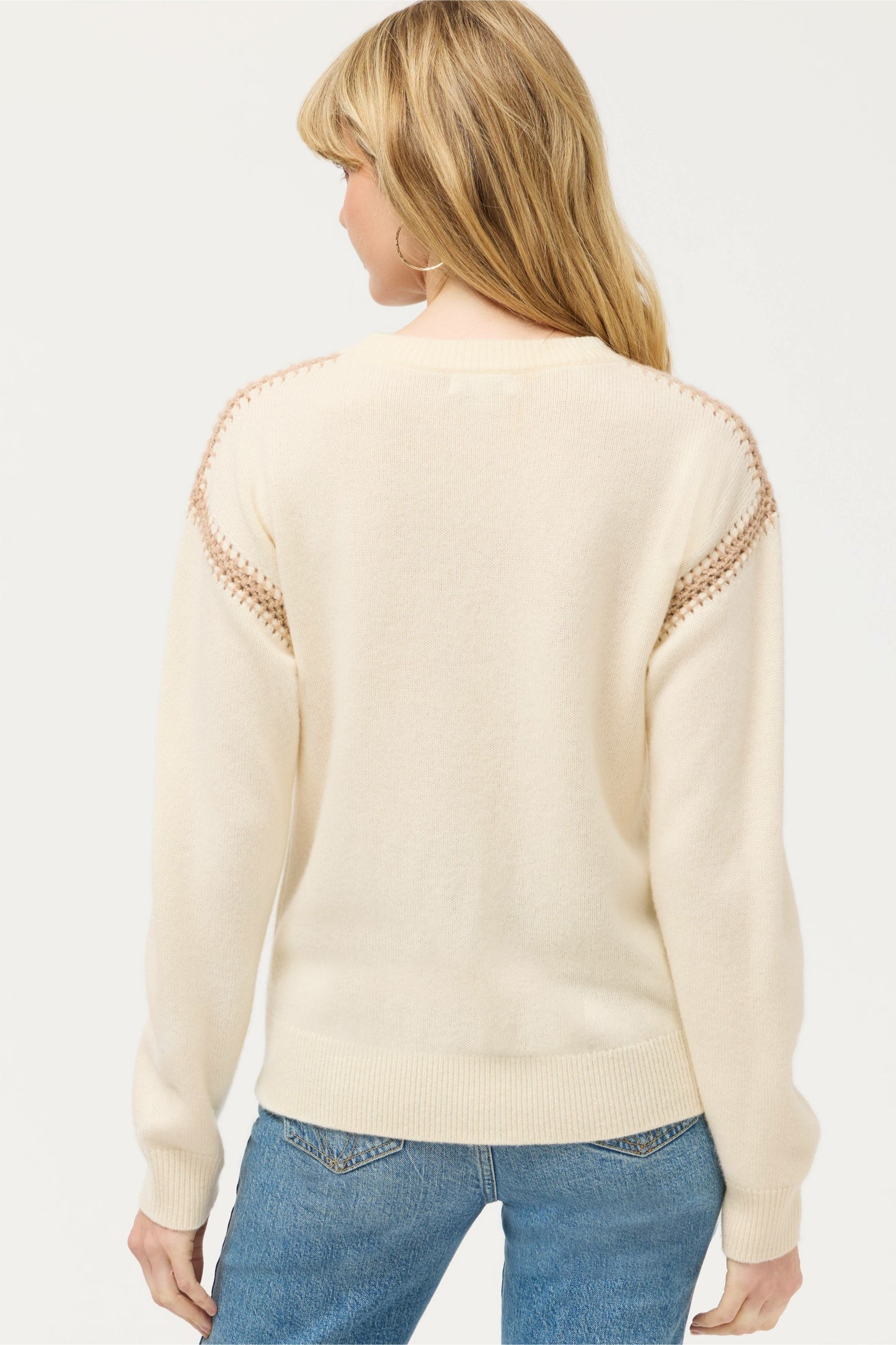 Johnny Was THE CREW NECK WHIPSTITCH PULLOVER