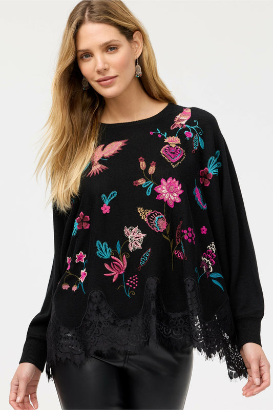 Johnny Was THE LACE OVERSIZED PULLOVER