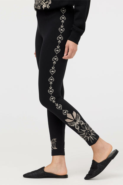 Johnny Was BEE ACTIVE EMBROIDERED LEGGING