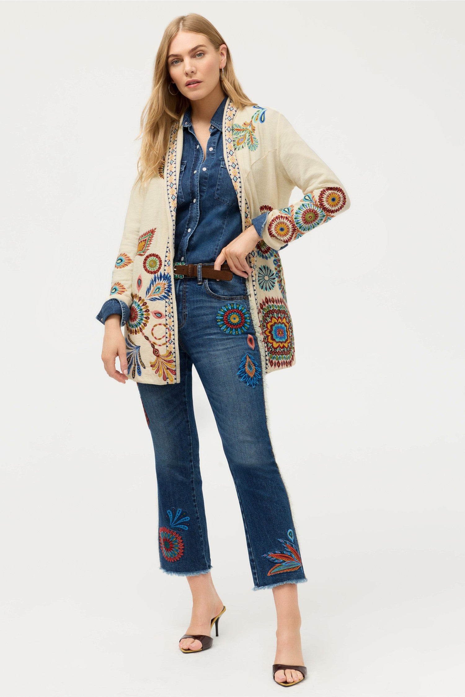 Johnny Was THE FRINGE CROPPED BABY BOOT JEAN