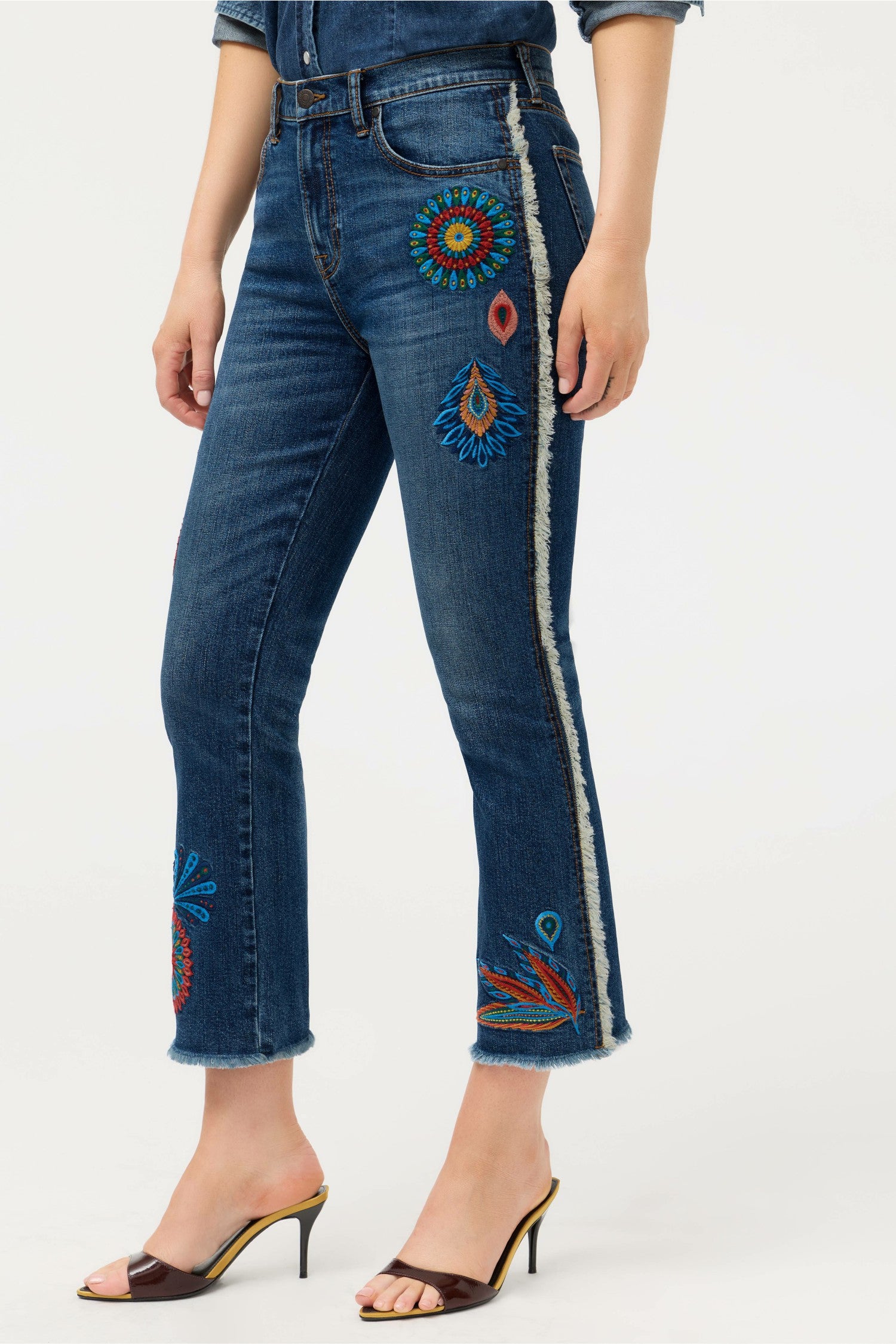 Johnny Was THE FRINGE CROPPED BABY BOOT JEAN