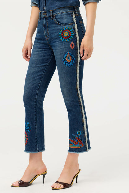 Johnny Was THE FRINGE CROPPED BABY BOOT JEAN