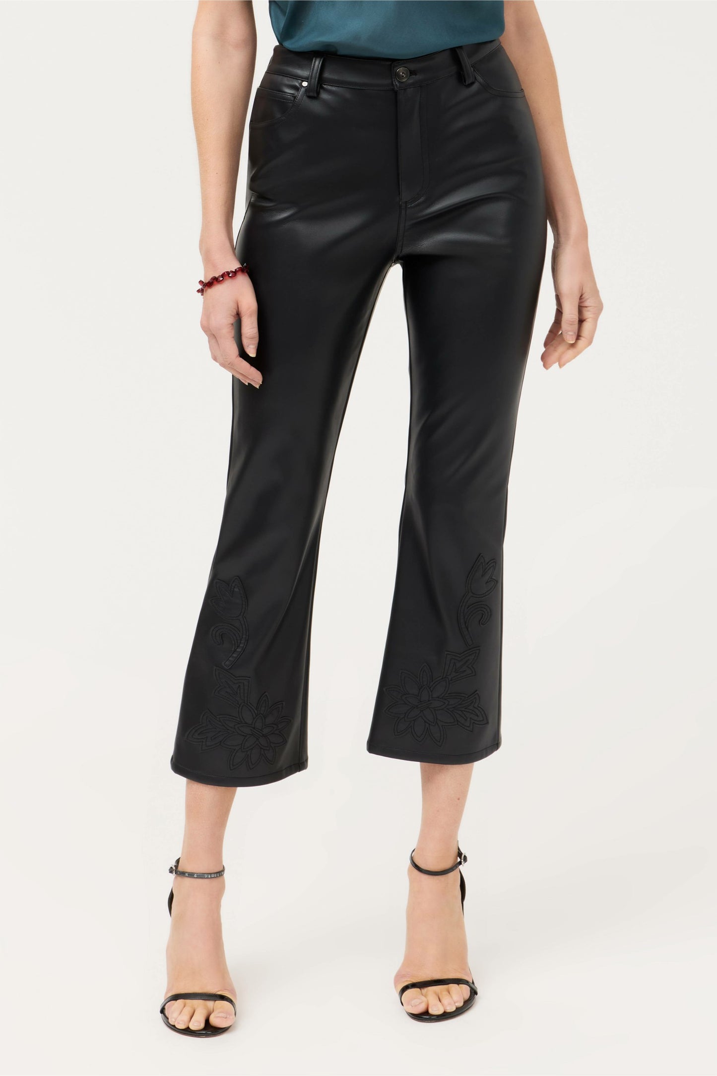 Johnny Was CYNDI CROPPED BABY BOOT VEGAN LEATHER PANT