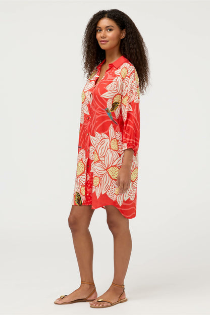 Johnny Was JW X ASHLEY PERCIVAL BUTTON DOWN SHIRT DRESS