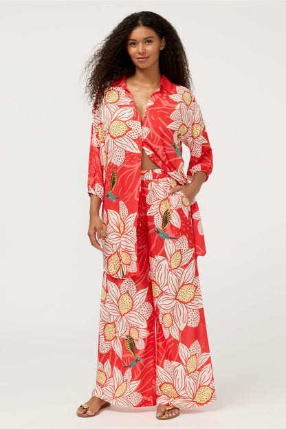 Johnny Was JW X ASHLEY PERCIVAL BUTTON DOWN SHIRT DRESS