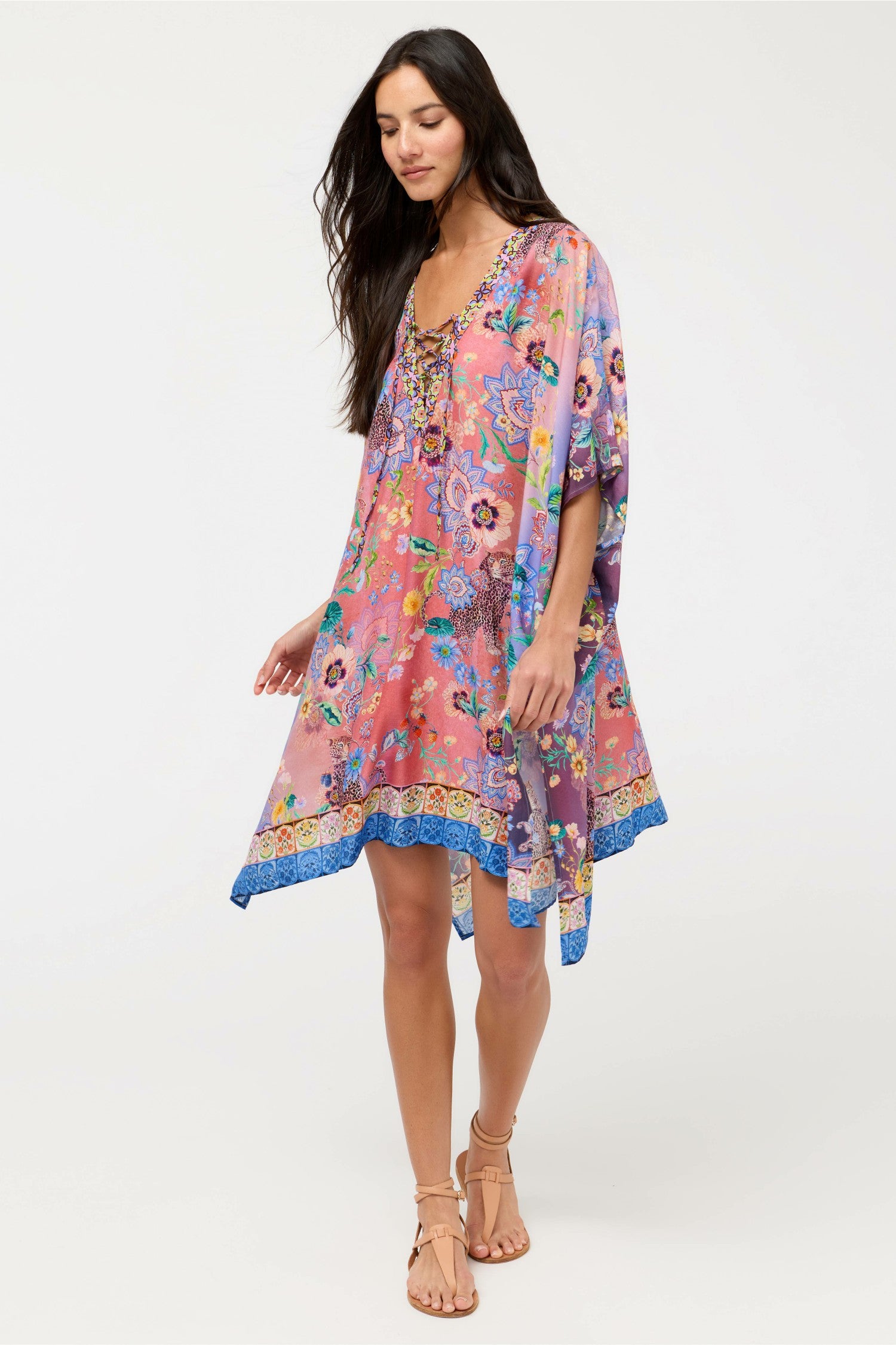 Johnny Was LILLIANA TIE SHORT KAFTAN