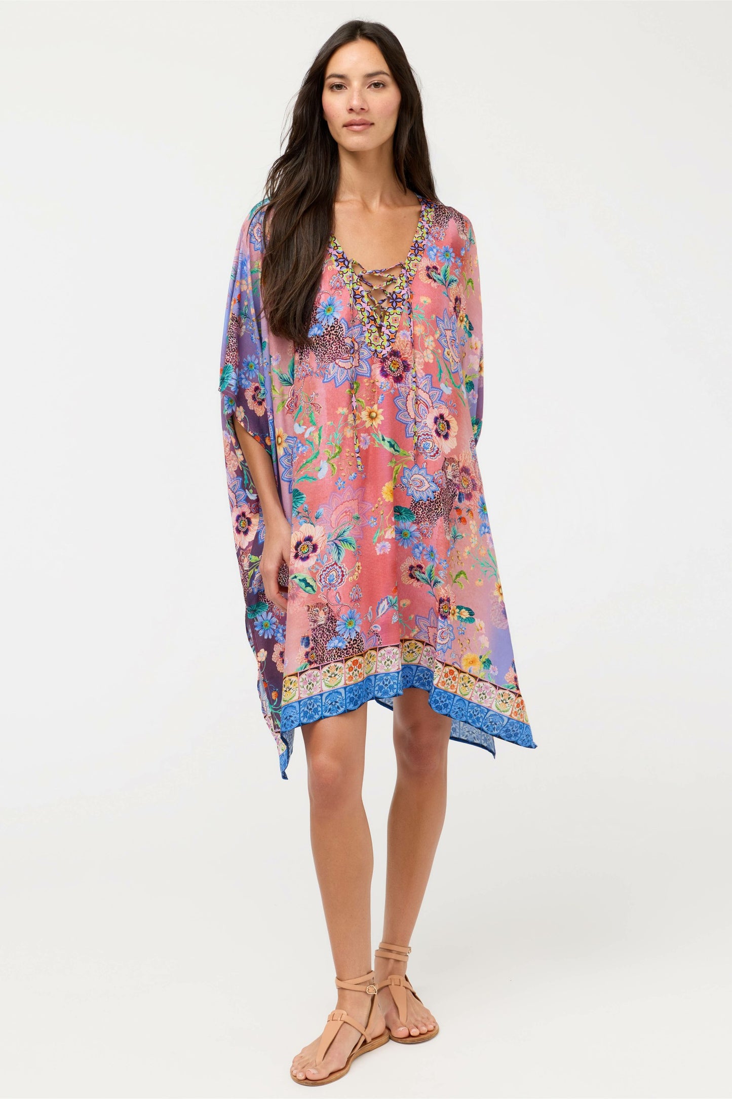 Johnny Was LILLIANA TIE SHORT KAFTAN