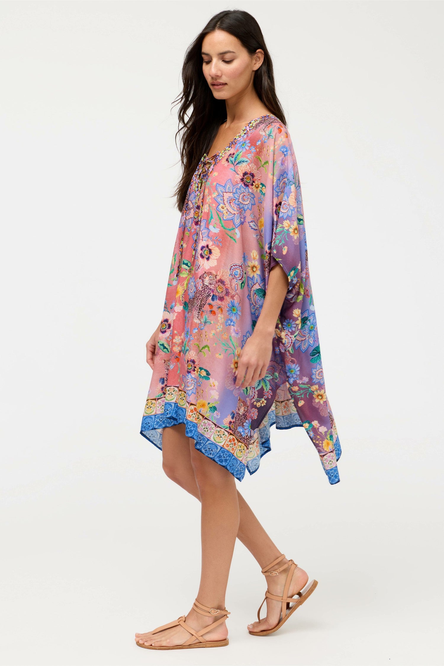 Johnny Was LILLIANA TIE SHORT KAFTAN