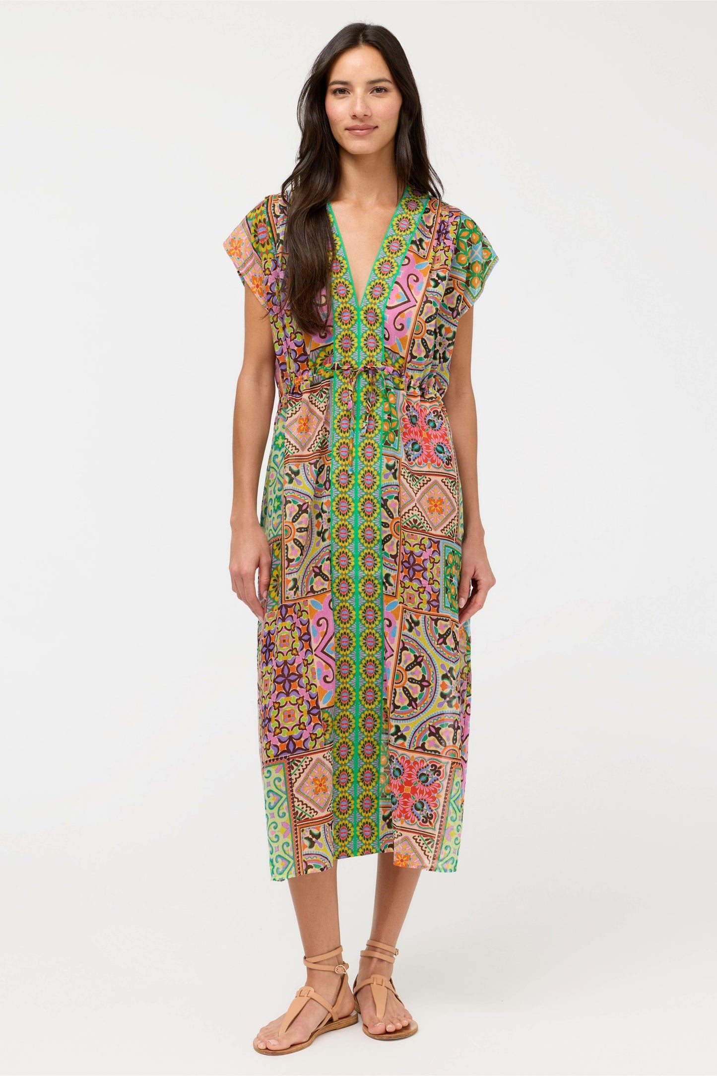 Johnny Was LANTHE V-NECK KAFTAN DRESS