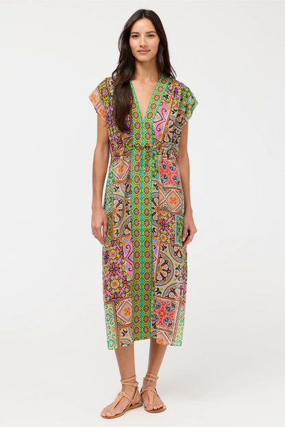 Johnny Was LANTHE V-NECK KAFTAN DRESS
