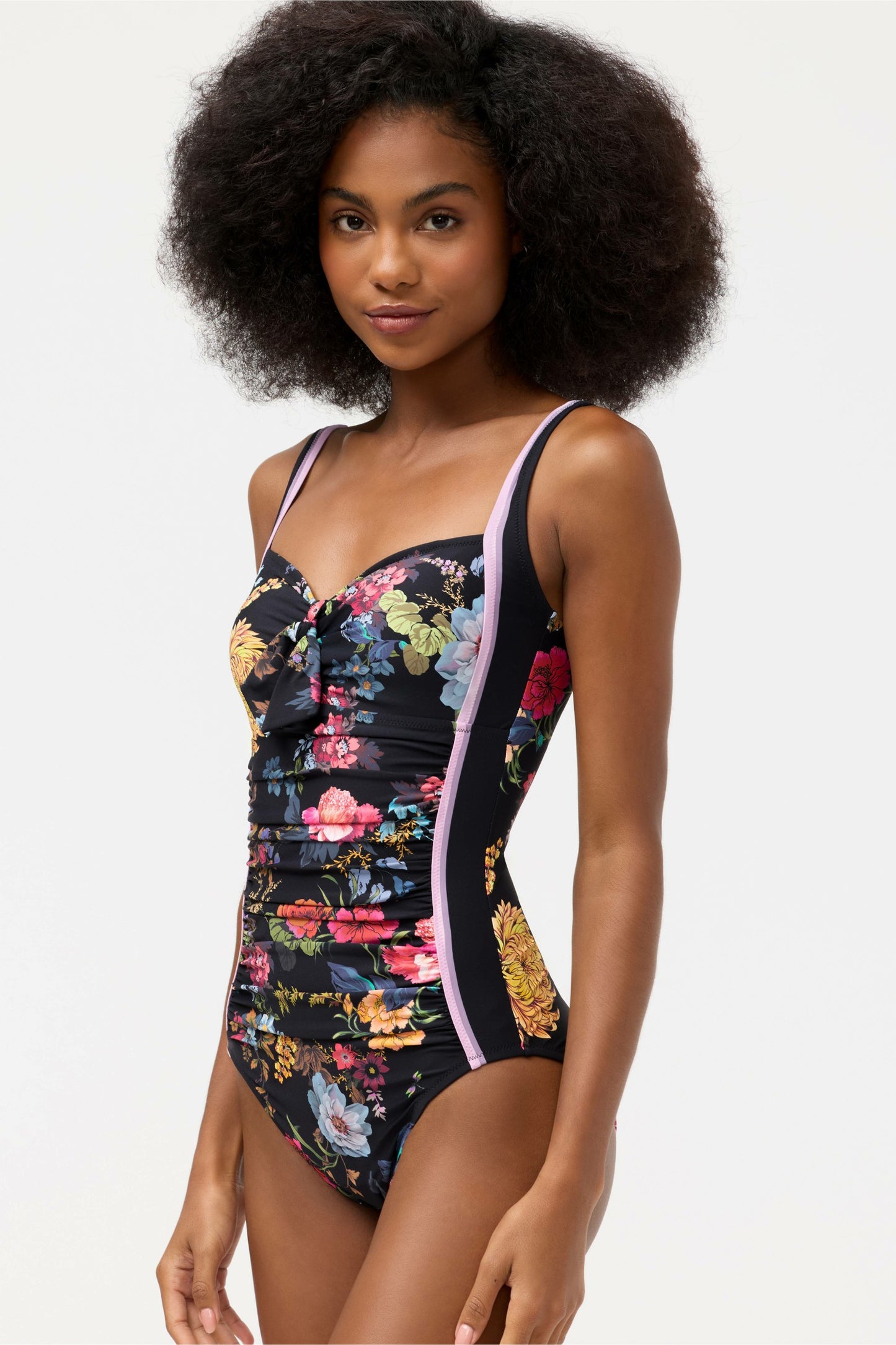 Johnny Was BACCARA TIE RUCHED ONE PIECE