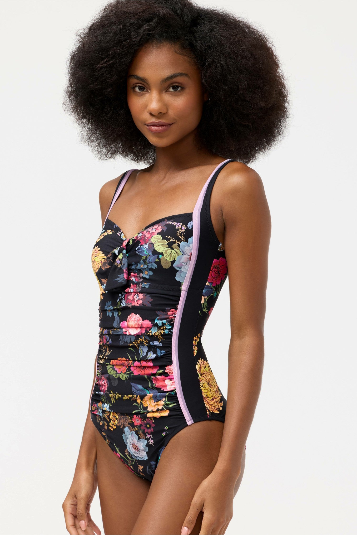 Johnny Was BACCARA TIE RUCHED ONE PIECE