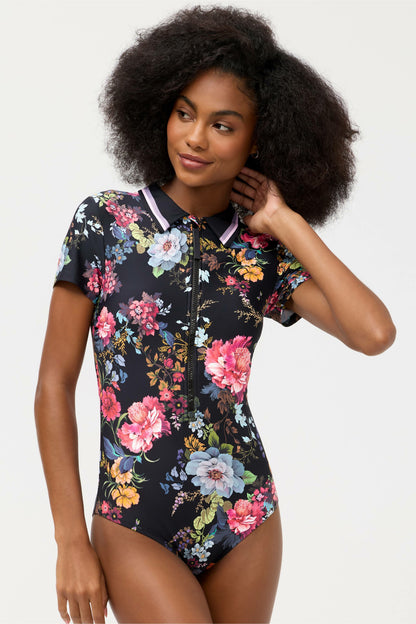 Johnny Was BACCARA SHORT SLEEVE POLO ONE PIECE