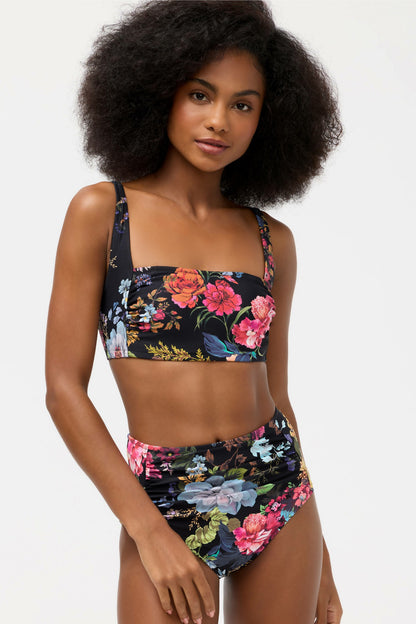 Johnny Was BACCARA RUCHED TANK BIKINI TOP