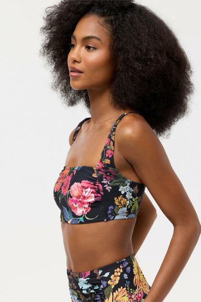 Johnny Was BACCARA RUCHED TANK BIKINI TOP