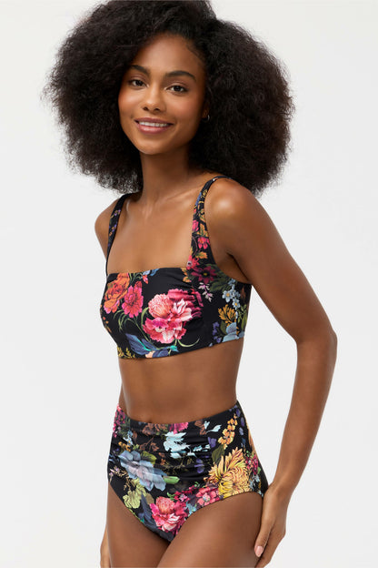 Johnny Was BACCARA RUCHED TANK BIKINI TOP