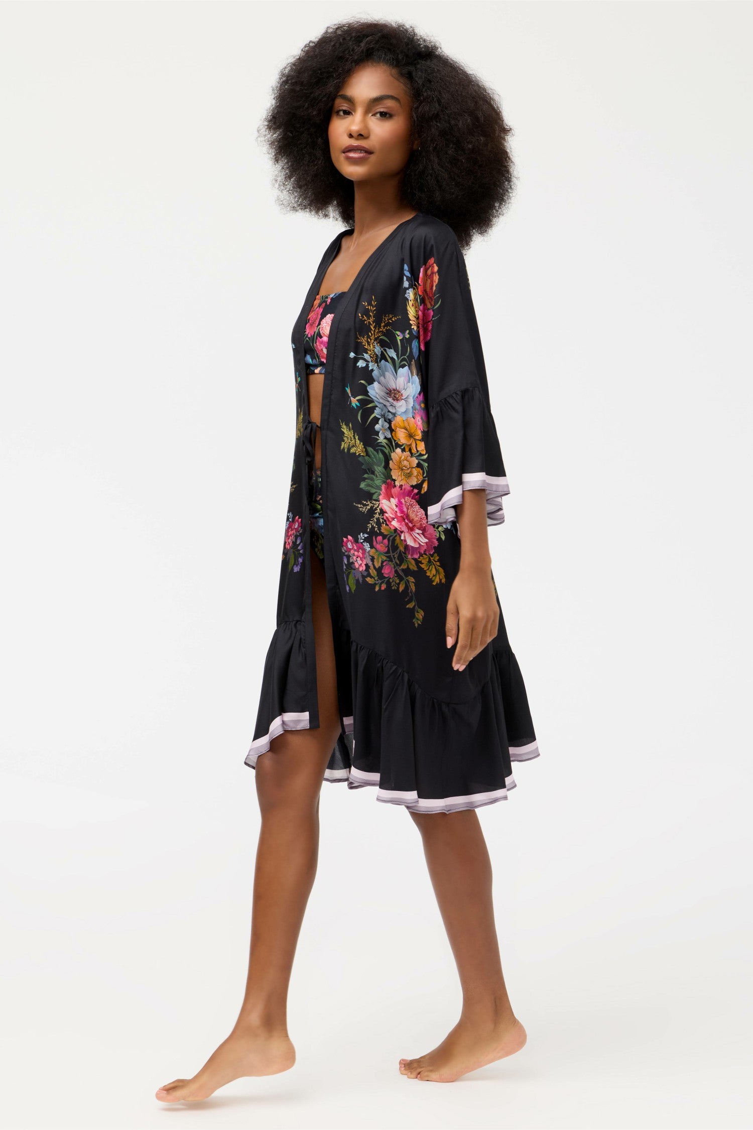Johnny Was BACCARA RUFFLE KIMONO