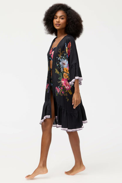 Johnny Was BACCARA RUFFLE KIMONO