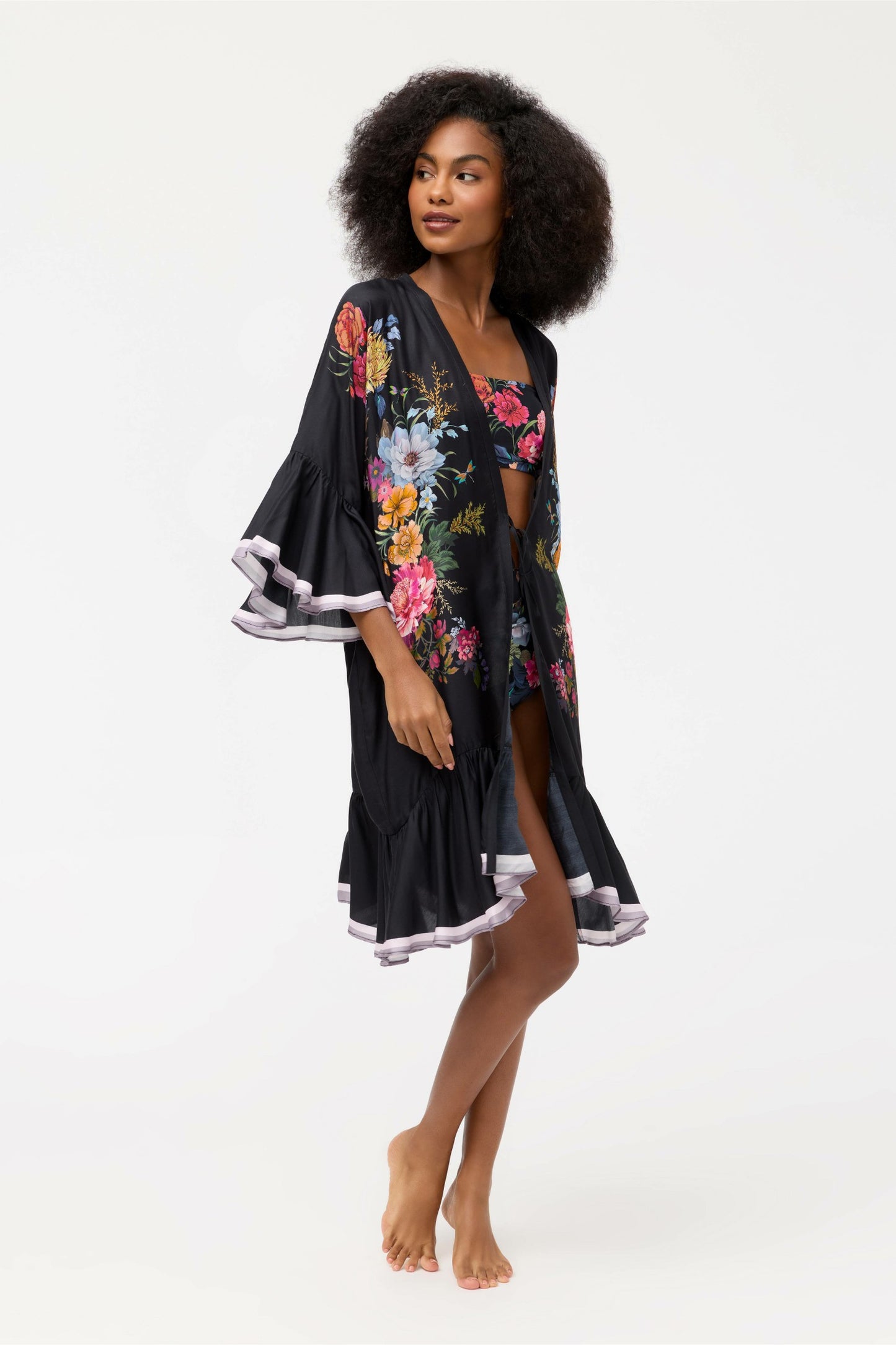 Johnny Was BACCARA RUFFLE KIMONO
