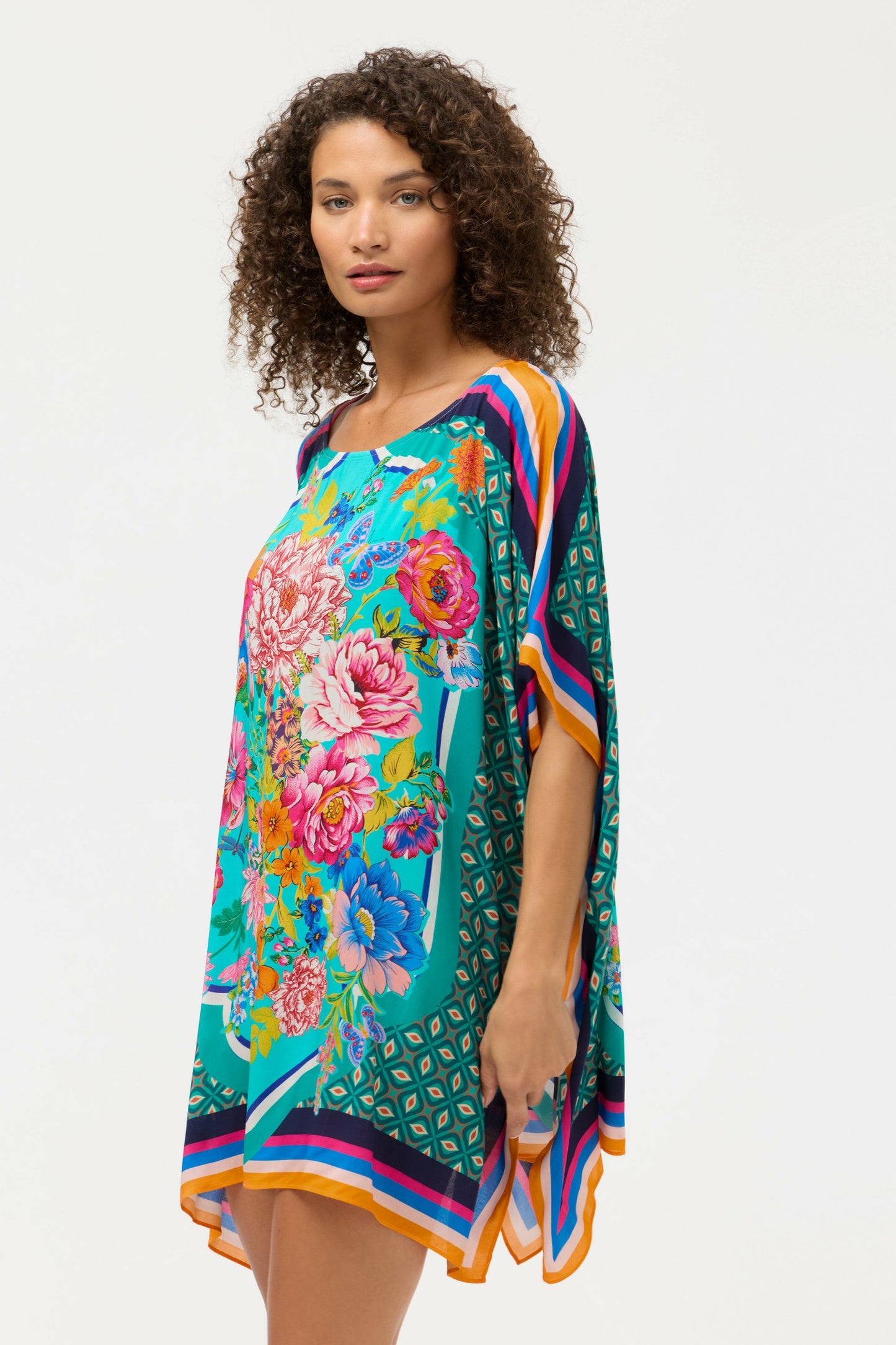 Johnny Was SWEETSPIRE BOAT NECK KAFTAN