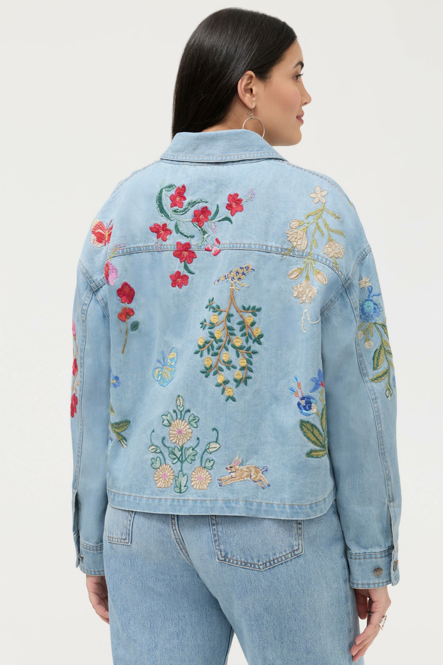 Johnny Was BEATRIX CROPPED DENIM JACKET