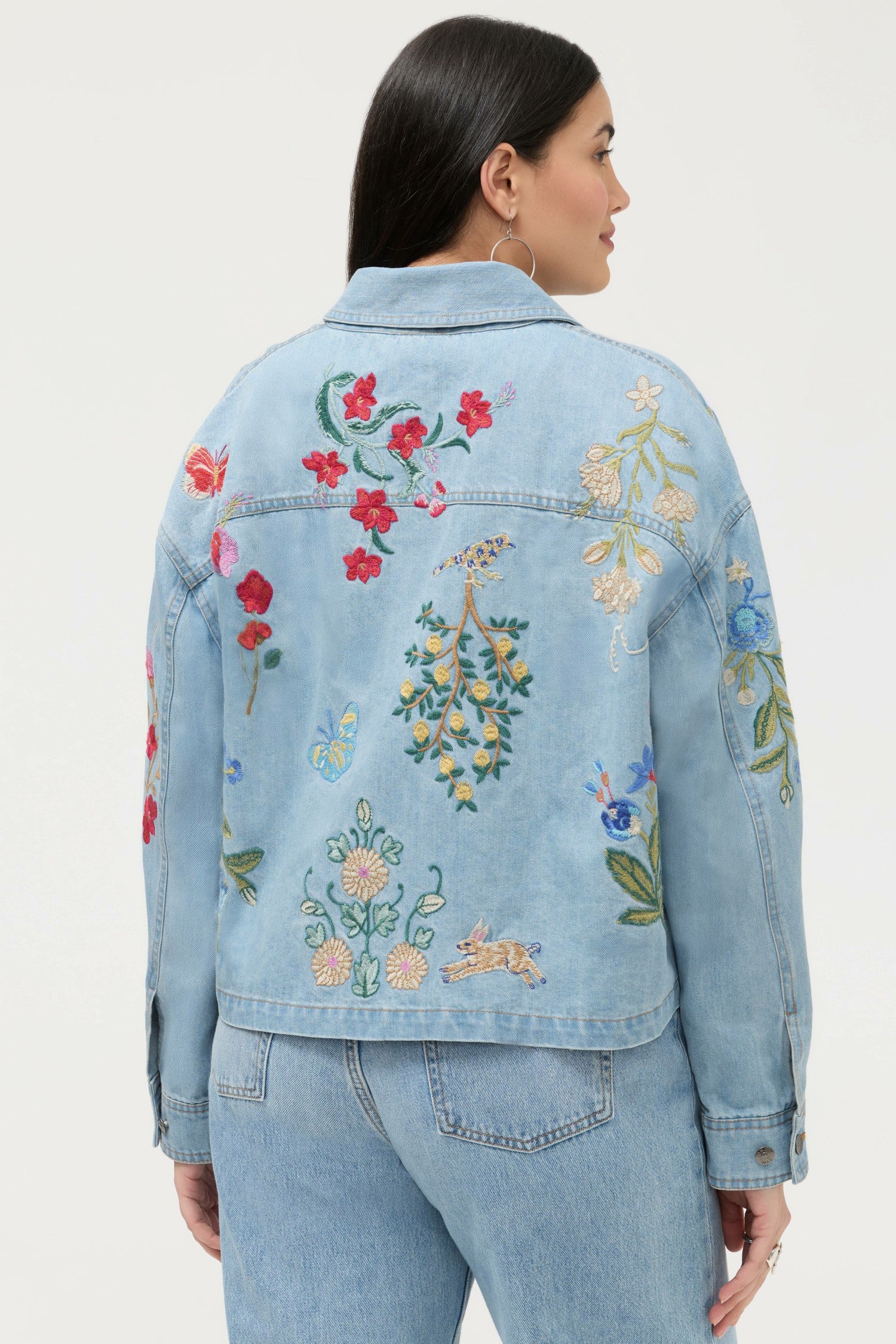 Johnny Was BEATRIX CROPPED DENIM JACKET