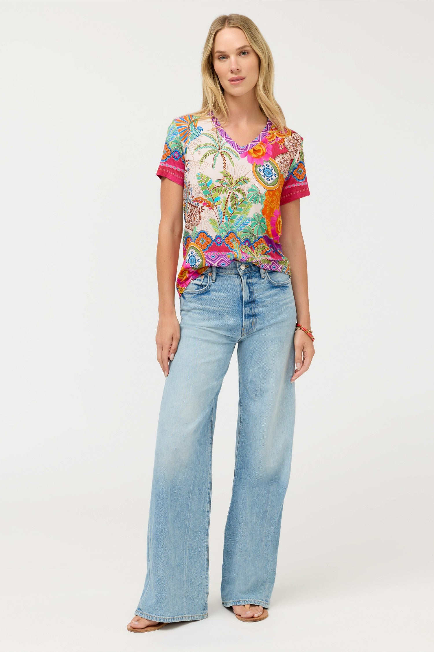 Johnny Was The Janie Favorite Short Sleeve V-Neck Tee