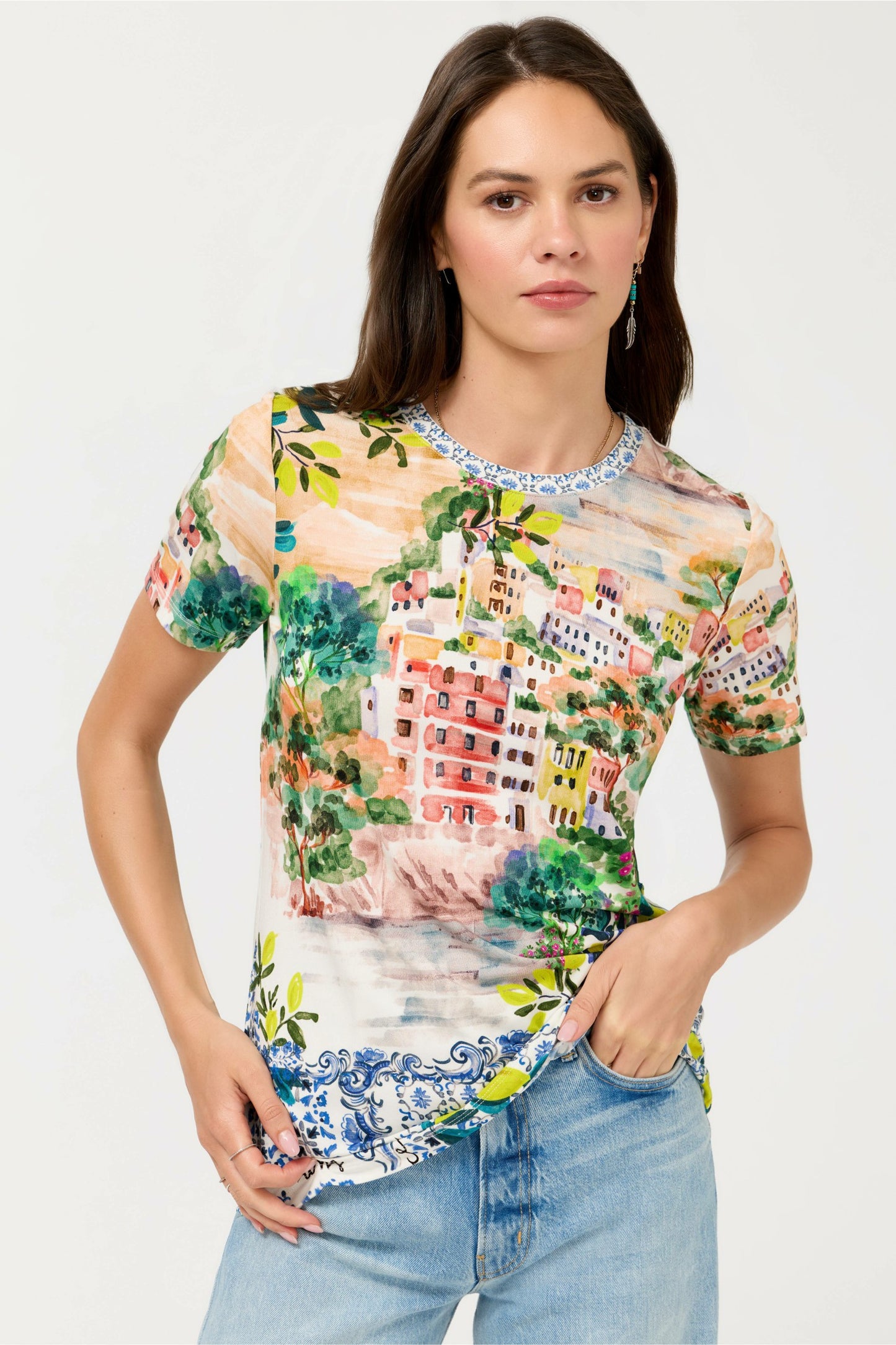 Johnny Was The Janie Favorite Short Sleeve Crew Neck Tee