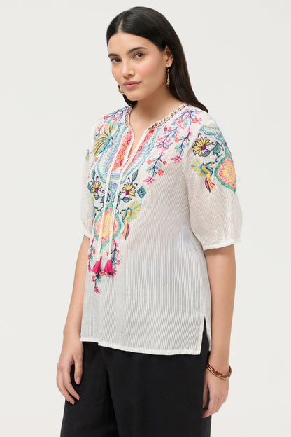 Johnny Was MARGOT SHORT SLEEVE BLOUSE