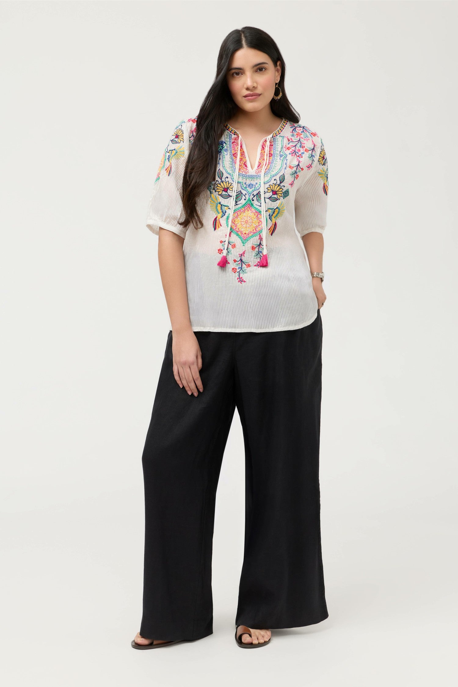Johnny Was MARGOT SHORT SLEEVE BLOUSE