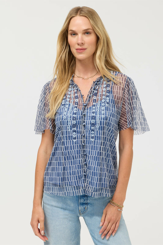 Johnny Was LEANDRA MESH BLOUSE