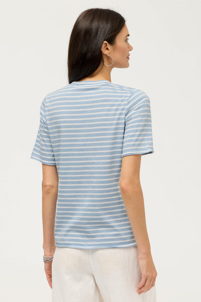 Johnny Was RAW HEM V-NECK TEE