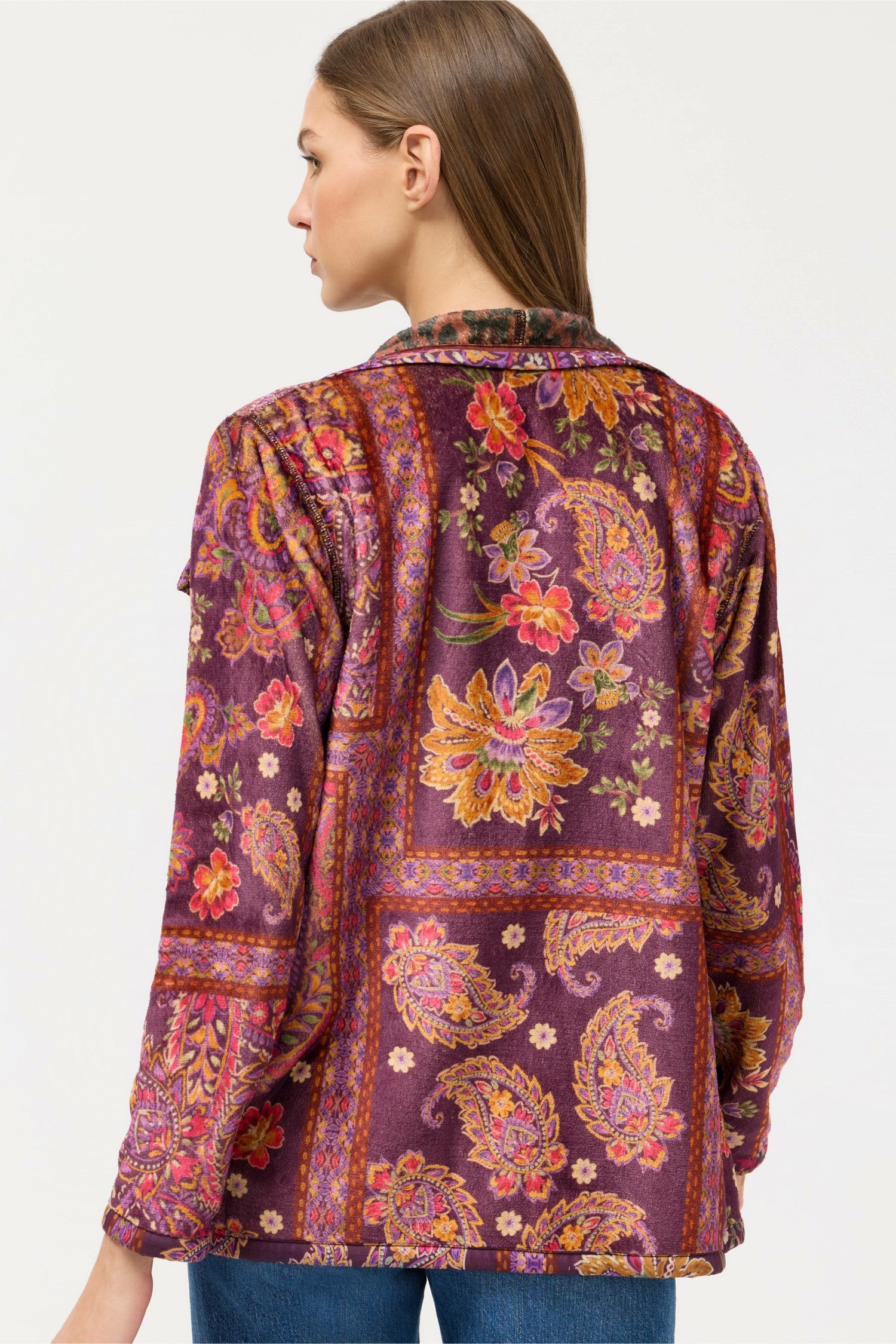 Johnny Was JOAN WRAP BINDED SHERPA JACKET